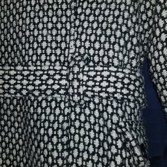 BCXgirl Black & White Wool Coat Sz XL/M - Picture 9 of 12